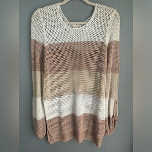 Hem & Thread Multi-Tone Knit Sweater
